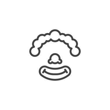 Palyaço maskesi çizgisi simgesi