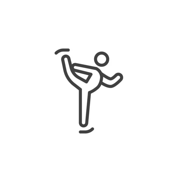 Figura línea de patinaje icono — Vector de stock