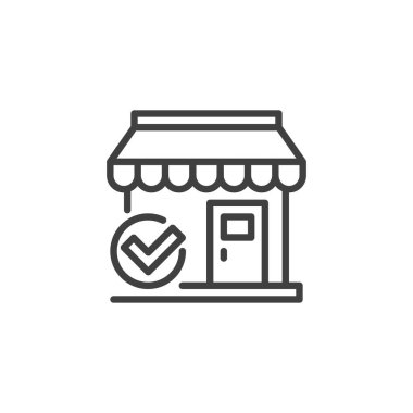 Çevrimiçi dükkan doğrulama satırı simgesi