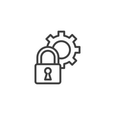 Kilitle ve vites satırı simgesi