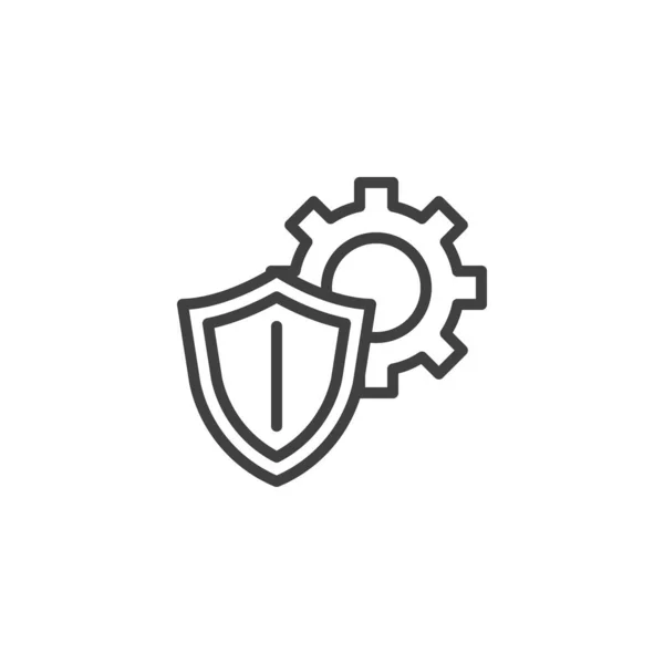 Ikone der Cyber-Sicherheitstechnologie — Stockvektor