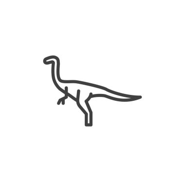 Gallimimus dinozor çizgisi simgesi