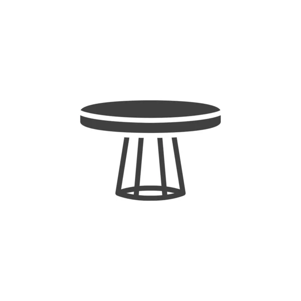 Mesa de café vetor ícone — Vetor de Stock