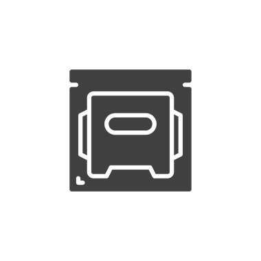 Bilgisayar işlemcisi vektör simgesi