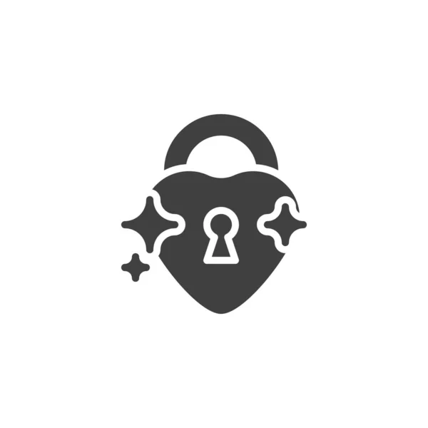 Love lock vector icon — 스톡 벡터