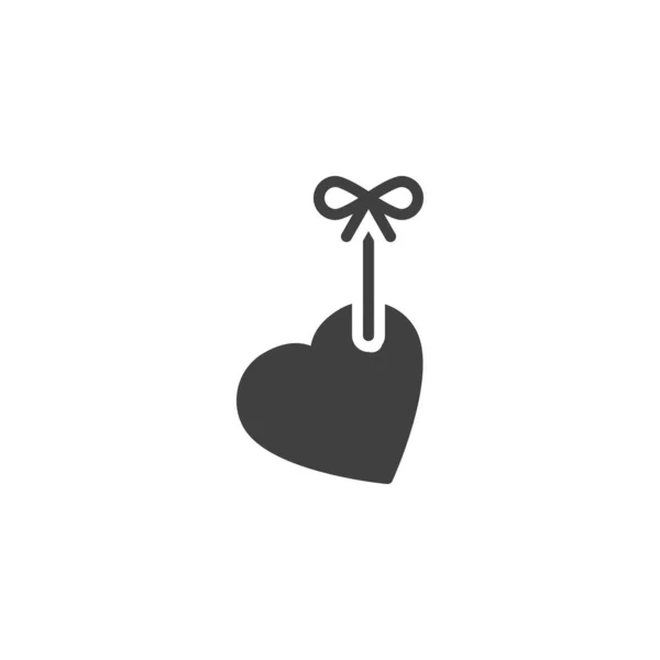 Valentines den srdce karta vektor ikona — Stockový vektor