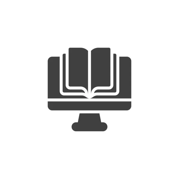 Icono de vector de aprendizaje en línea — Vector de stock