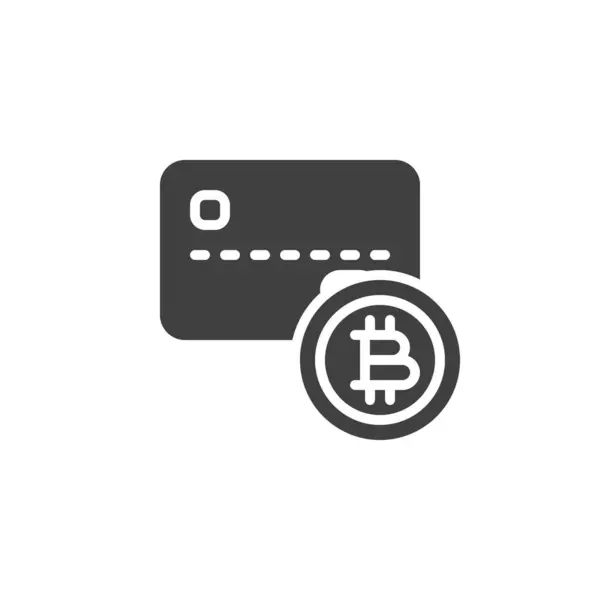 Ikona vektoru kreditních karet a bitcoinů — Stockový vektor