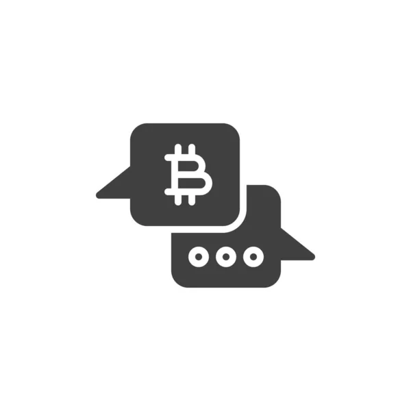 Bitcoin mensaje vector icono — Vector de stock