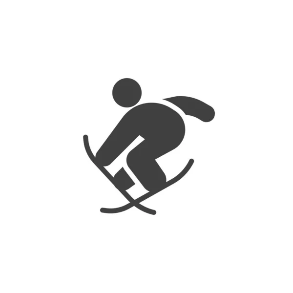 Ikona freestyle lyžování — Stockový vektor