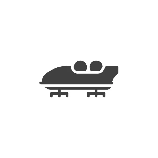 Bobsleigh sport vector icon — Stock Vector