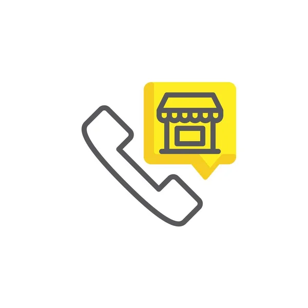 Sklep ikona usługi call service — Wektor stockowy