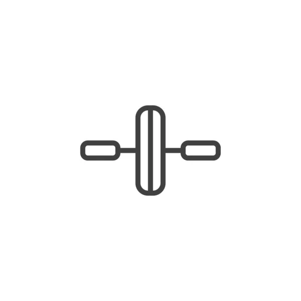 Icono de línea de rodillos Fitness — Vector de stock