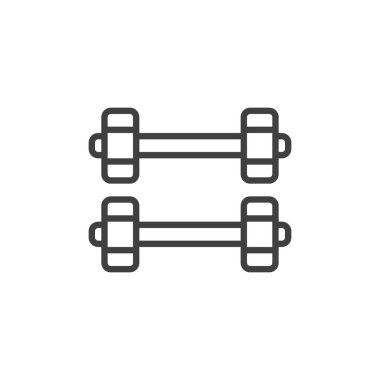 İki dambıl çizgisi simgesi