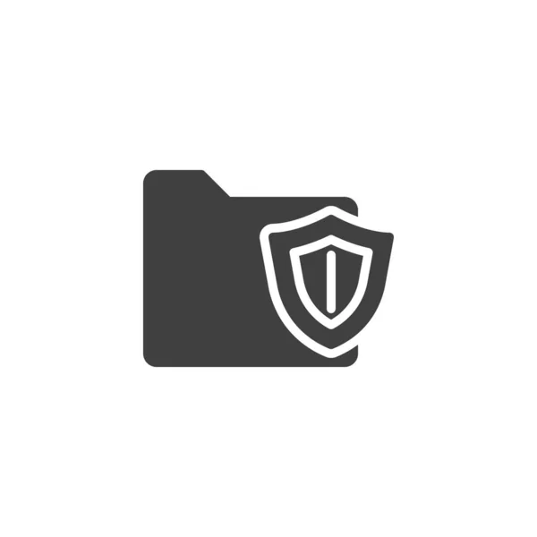 Icona vettoriale protezione cartella file — Vettoriale Stock