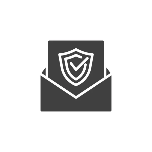Icône vectorielle email protégée — Image vectorielle