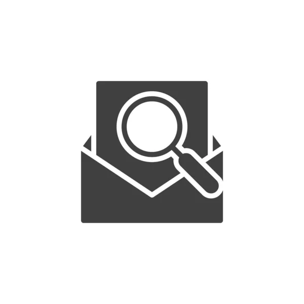 Cerca icona vettoriale documento email — Vettoriale Stock