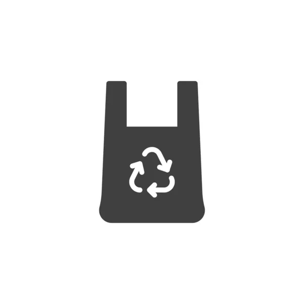 Ícone de vetor saco de reciclagem — Vetor de Stock