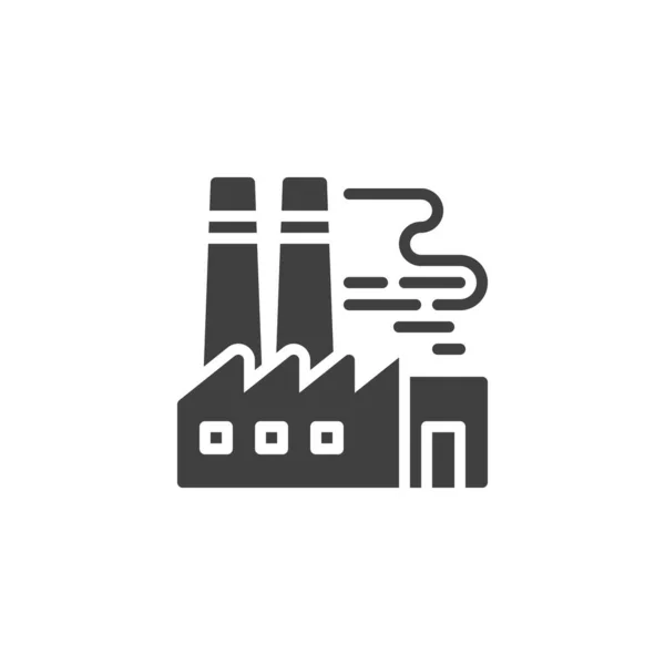 Industrial ícone vetor de poluição fábrica —  Vetores de Stock
