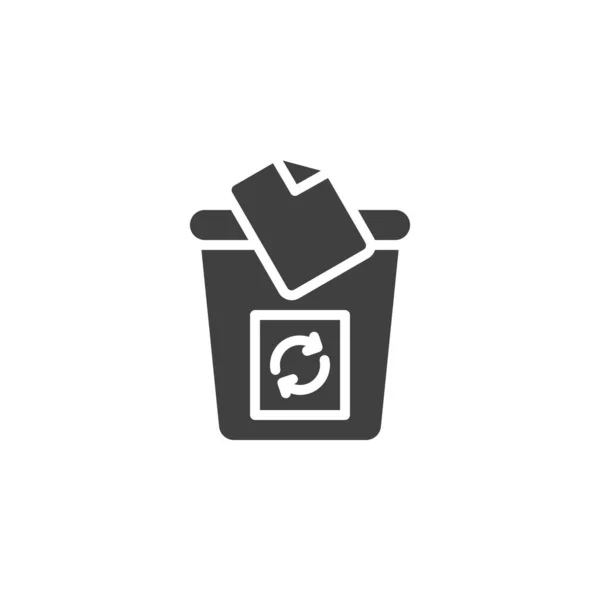 Papel reciclaje icono vector de residuos — Vector de stock