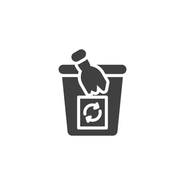 Glass recycling waste vector icon — Stock Vector