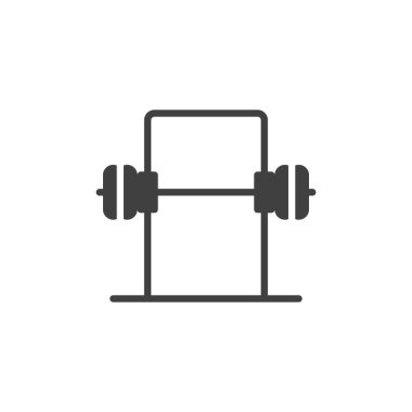 Çömel raf vektör simgesi