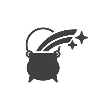 Ot ve gökkuşağı vektör simgesi