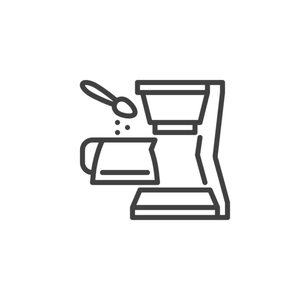 Кофе пивоварения значок — стоковый вектор