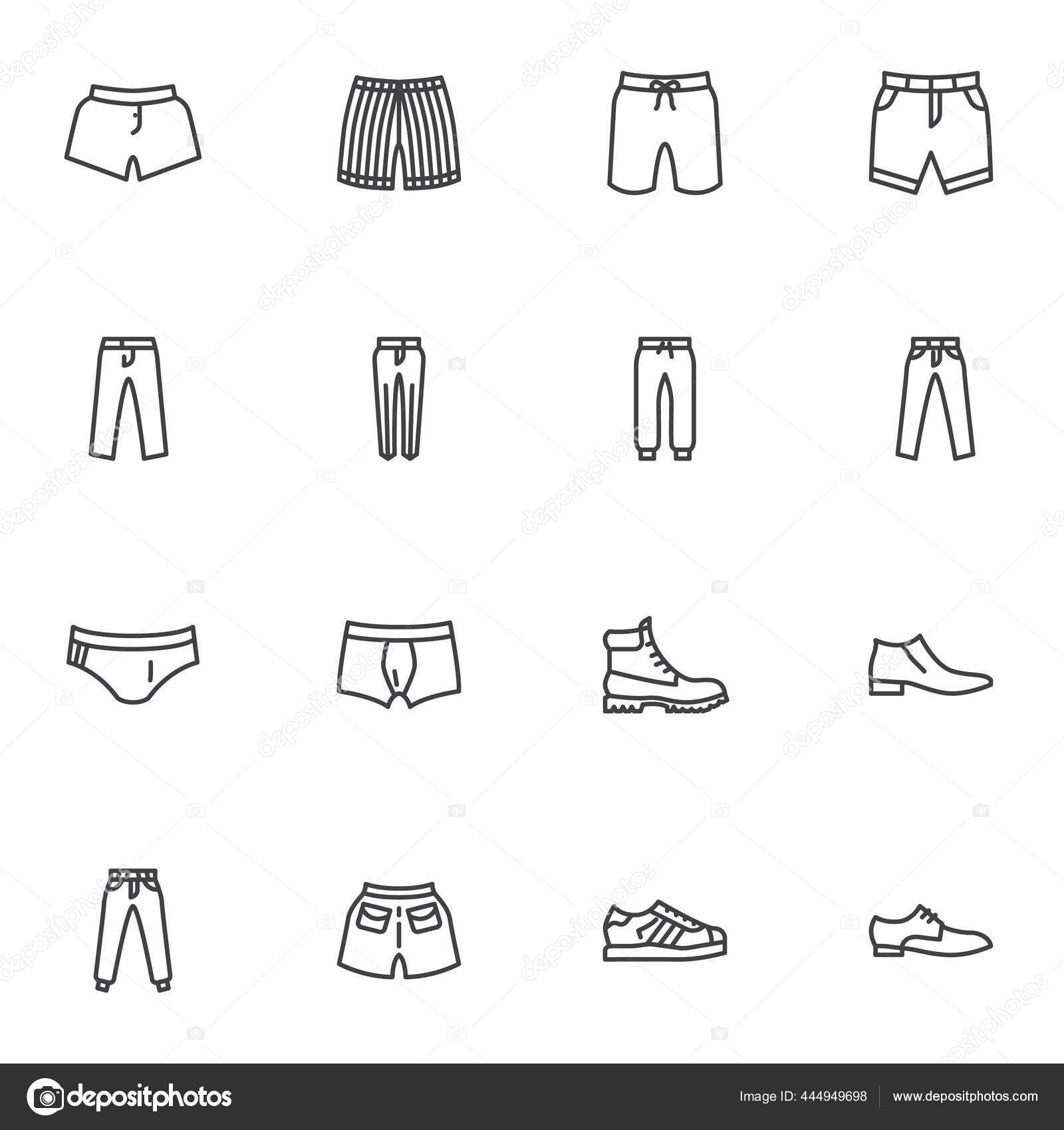 Man clothes line icons set Stock Vector by ©avicons 444949698
