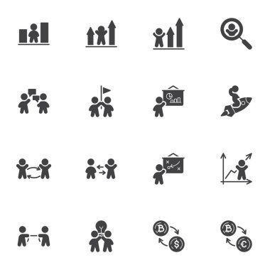 İş vektör simgeleri ayarlandı