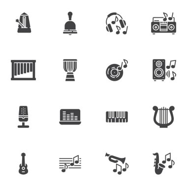 Müzikle ilgili vektör simgeleri belirlendi