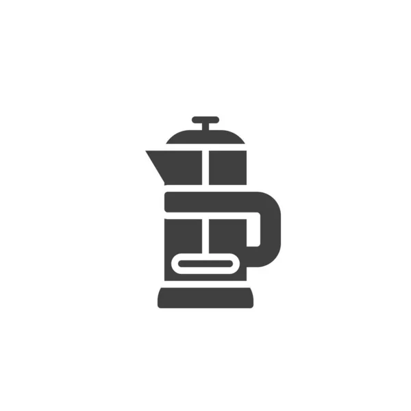 Pote de café vector icono — Vector de stock