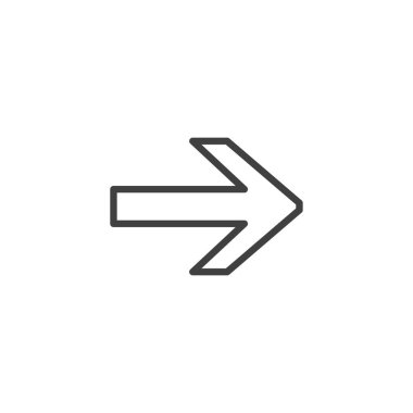 Sağ ok çizgisi simgesi