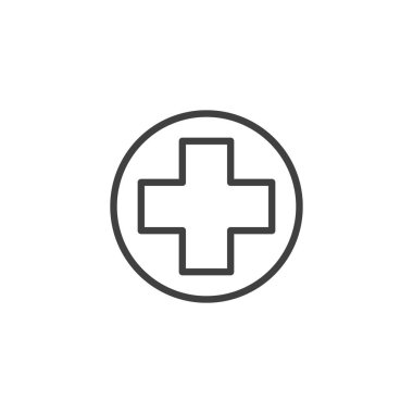 Tıbbi geçiş çizgisi simgesi