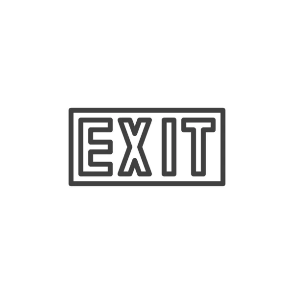 (Exit way line icon) — 스톡 벡터