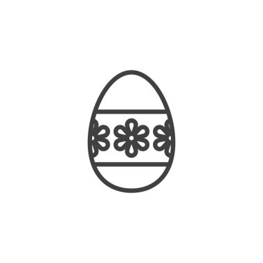 Paskalya yumurtası süsleme çizgisi simgesi