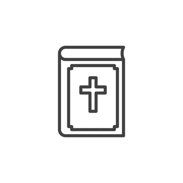 聖なる十字線のアイコンを持つ聖書の本 — ストックベクタ