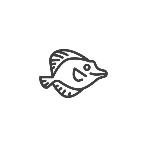 Ikonen för tropiska fisklinor — Stock vektor