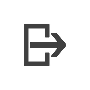 Çıkış kapısı vektör simgesi