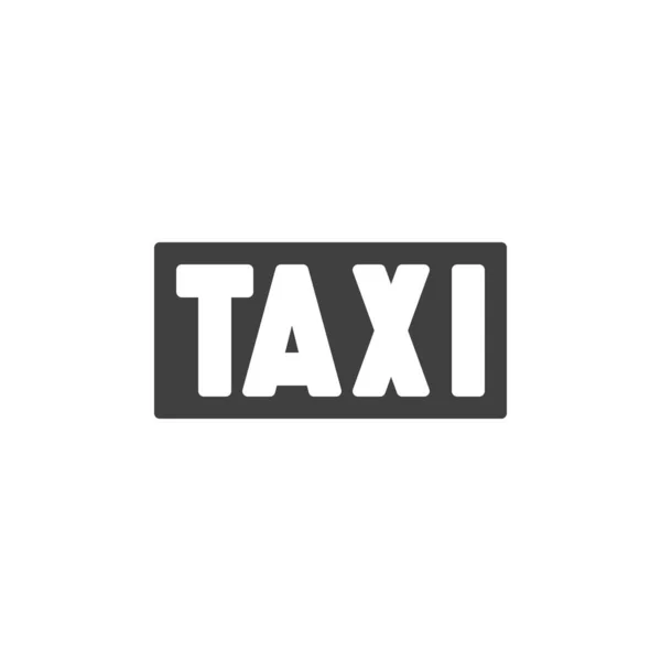 Taxi signo vector icono — Archivo Imágenes Vectoriales