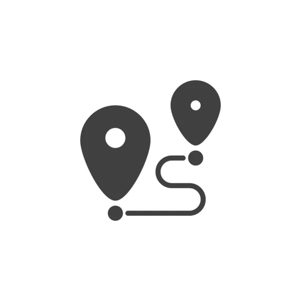 Route location pin vector icon — Stock Vector