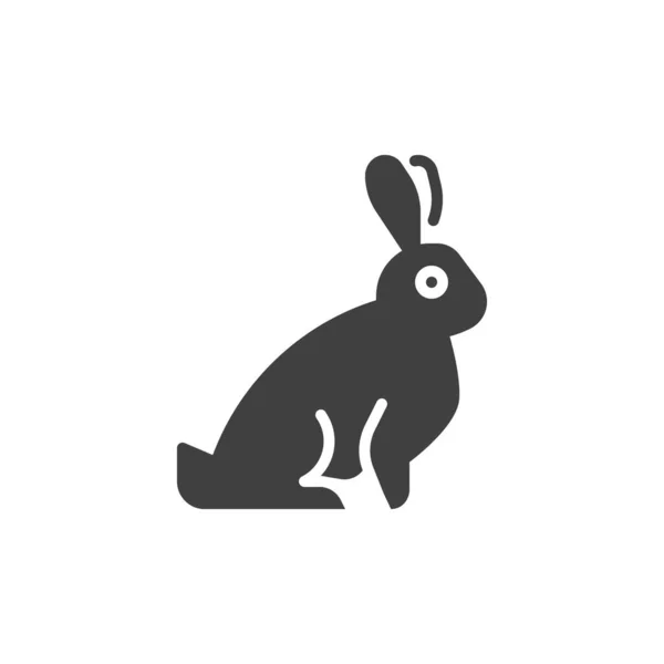 Sitting rabbit vector icon — Stock Vector