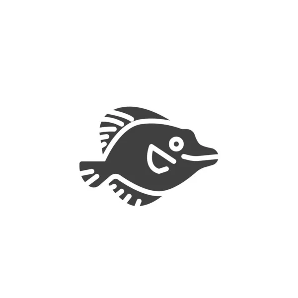 Icono de línea de peces tropicales — Vector de stock