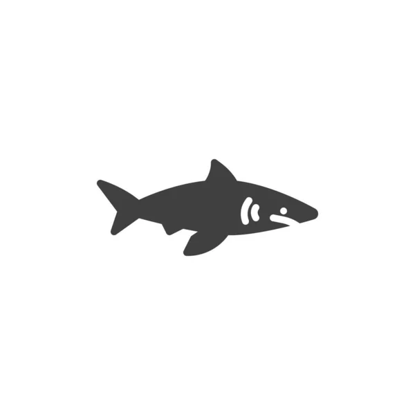 Shark fish line icon — Stock Vector
