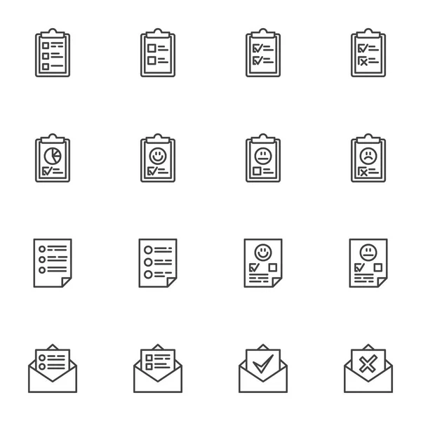 Conjunto de iconos de línea de retroalimentación — Vector de stock