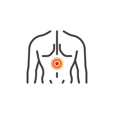 Omurga ağrısı çizgisi simgesi