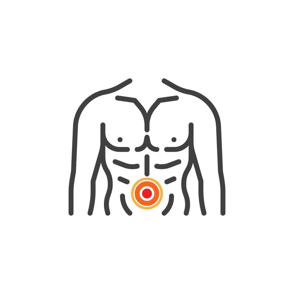 Ikona bolesti břicha — Stockový vektor