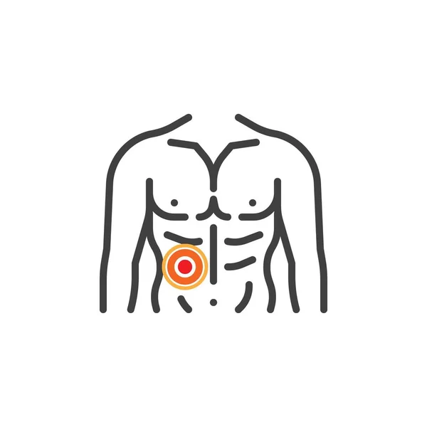 Ikona čáry bolesti svalů — Stockový vektor