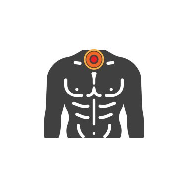 Boğaz ağrısı vektör simgesi