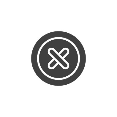 Dikiş düğmesi vektör simgesi